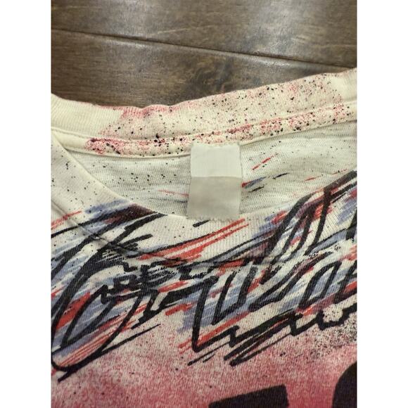 Vtg 90s Magic Johnson T’s Chicago Bulls All Over Print 1991 NBA Finals T-Shirt L - Picture 6 of 8